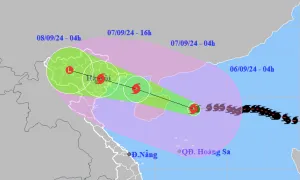 Đêm nay bão Yagi vào vịnh Bắc Bộ, gây mưa to Đêm nay bão Yagi vào vịnh Bắc Bộ, gây mưa to