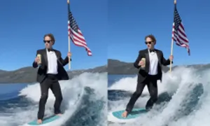 Mark Zuckerberg đăng video mặc vest lướt sóng Mark Zuckerberg đăng video mặc vest lướt sóng
