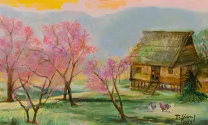 Hồn quê trong tranh nghệ sĩ Trà Giang Hồn quê trong tranh nghệ sĩ Trà Giang