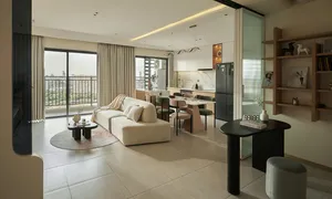 Hoán đổi bếp thành phòng làm việc trong căn hộ 90 m2 Hoán đổi bếp thành phòng làm việc trong căn hộ 90 m2
