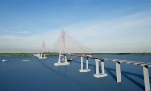 Khởi công cầu dây văng 4.000 tỷ vượt sông Hậu Khởi công cầu dây văng 4.000 tỷ vượt sông Hậu