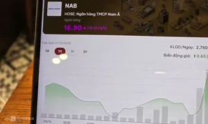 Cổ phiếu NamABank được nhuộm tím Cổ phiếu NamABank được nhuộm tím